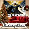 Custom Name Personalized Superhero movies Print Tapestry, Wall Art Decor, Bedroom, Dorm, Apartment, LivingRoom, Party Backdrop, Gift for Birthday