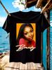 Графическая футболка Brandy - Белая футболка с оранжевым фоном