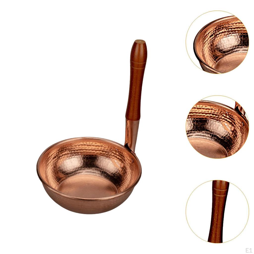 Медный горшок для молока с ручкой для варки и кипячения