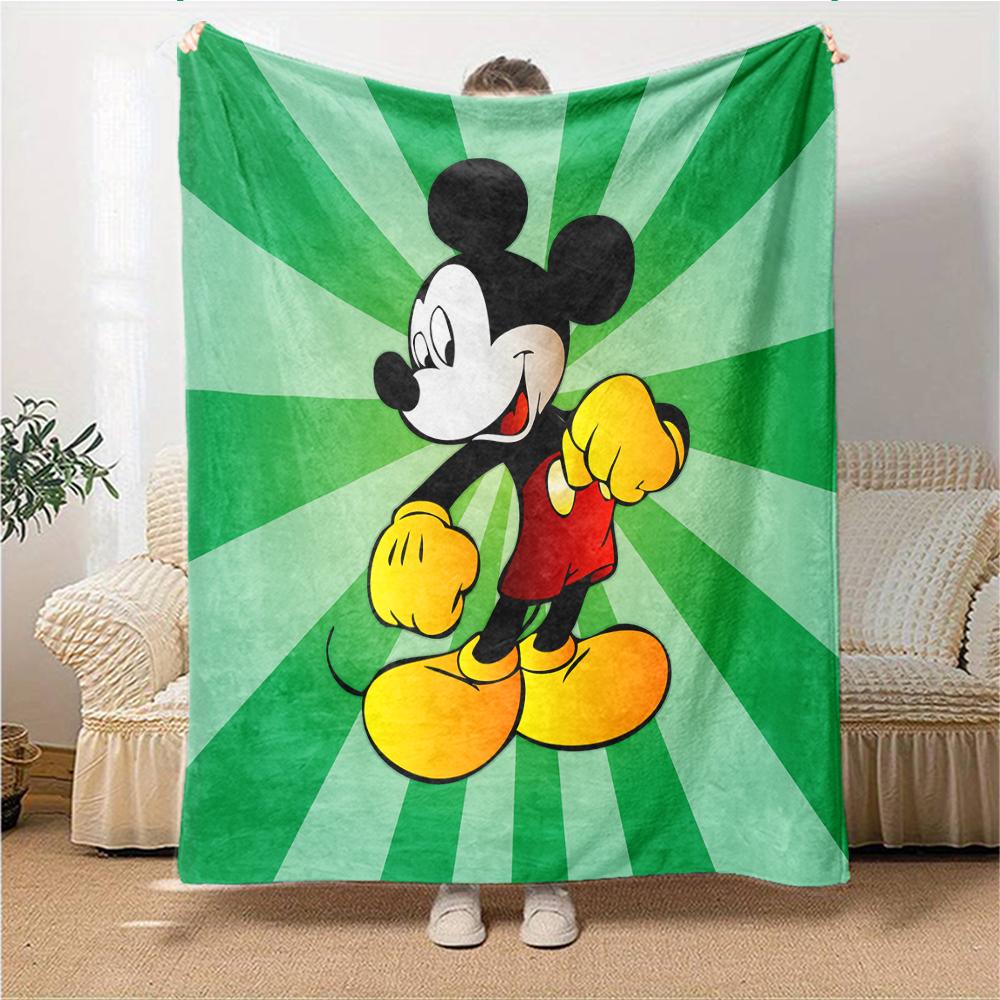 Mickey Mouse Adventure Blanket Soft Throw Blanket For Home Bedroom Bed Sofa Travel Office Solid Christmas Blanket