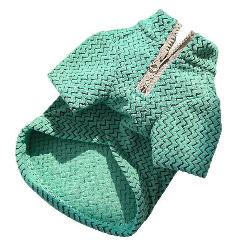 Stylish Half-Zip Pet Dog Cat Sweater Hairless Cats Winter Warm Coat Casual Outerwear