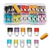 120Pcs Small Profiles Size Blade Car Fuse Assortment Set for Auto Car Truck 2/3/5/7.5/10/15/20/25/30/35A Fuse with Plastic Box
