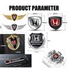 QLN2 3D Metal Car Body Fender Emblem Shield Stickers Decor Auto For Honda Type R S XR-V CR-V UR-V CR-Z Fit Mugen Power XR-V Pilot Crv