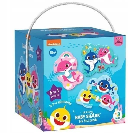 Puzzle Edukacyjne 2-3-4 Elementy Rekin Dla Dzieci Dodo