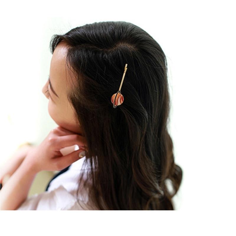 Заколки для волос из цинка, 3D-заколки для волос в виде планеты, астронавта, кролика, модные женские аксессуары для волос