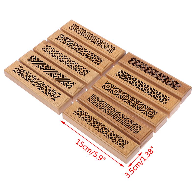 1 шт. бамбуковый деревянный держатель для благовоний, горящая коробка для благовоний, зольный лоток, MIT