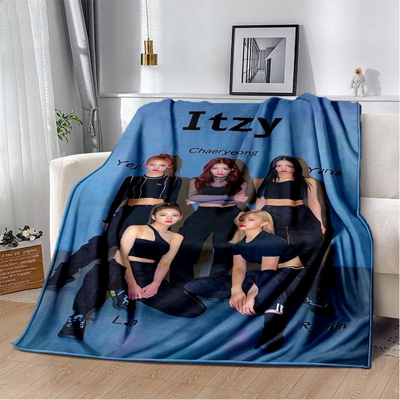 3D Плюшевое одеяло KPOP ITZY Star, Фланелевое покрывало для гостиной, спальни, кровати, дивана, Подарок