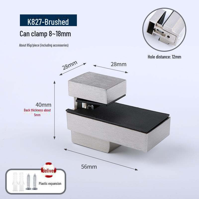 F-образный зажим для стекла Duckbill для ванной комнаты/кухни