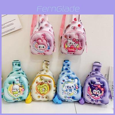 Детская мультяшная сумка через плечо Kuromi Melody Cinnamoroll с полиэстеровой подкладкой для малышей Мальчиков Девочек