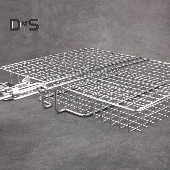 Корзина для гриля для рыбы и овощей, корзина для гриля из нержавеющей стали, переносная складная подставка для гриля для кемпинга и барбекю, для рыбы, овощей, креветок