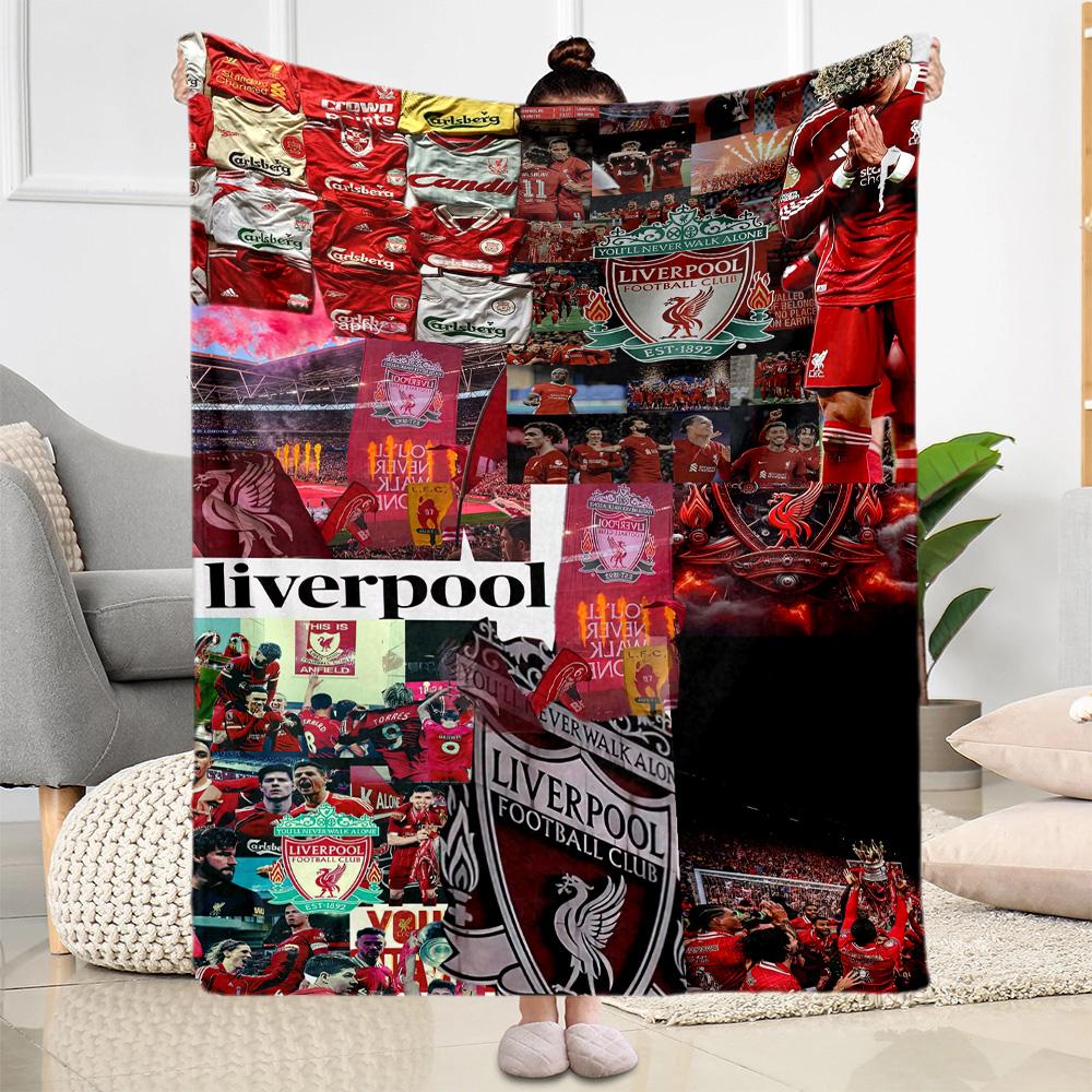 Liverpool Football Club Blanket Soft Warm Cozy Suitable For Couch Bed Office Chair Allseason Use Stylish Decor Perfect Gift For Relatives And Friends