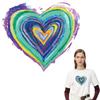 Heart Patch New Arrival Stickers T-Shirt Parches Ropa Hoodies Heat Press Appliqued Clothes Stickers Diy Iron On Transfer