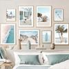 Coconut Tree Surfboard Chalet Ocean Beach Landscape Wall Art Canvas Painting Nordic Poster Prints Wall Picture Living Room Decor