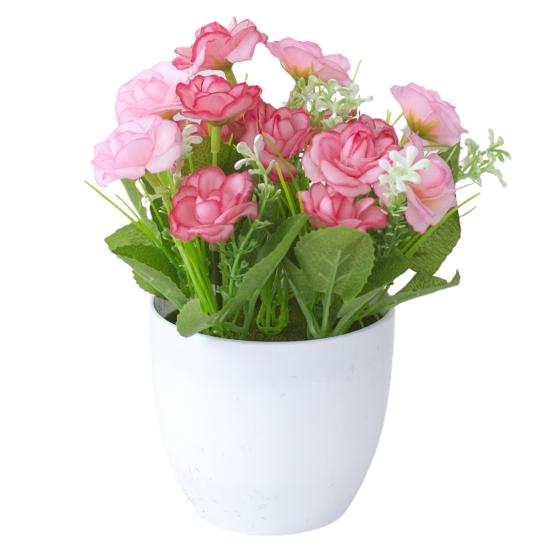 1 комплект искусственных растений в горшках, реалистичные декоративные пластиковые широкие розы, имитация бонсай для стола ресторана и дома