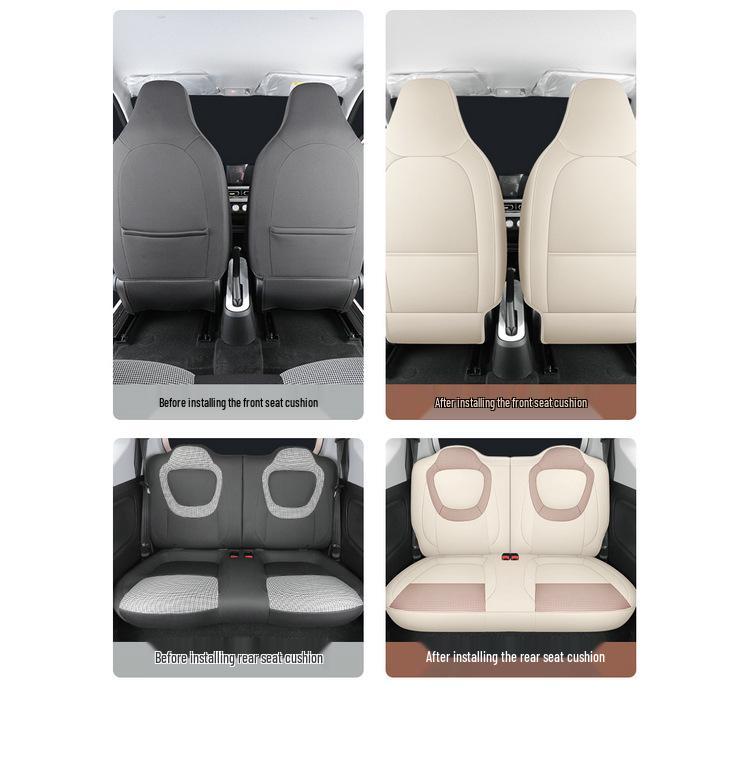 Wuling Mini 3rd Gen Car Seat Cover - Cartoon Design, Full Coverage, All-Season, Universal Fit for 24 Models