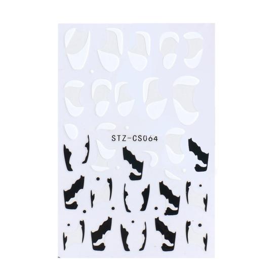 Слайдеры для ногтей с яркими изображениями, нежные легкие наклейки «сделай сам», блестящие французские линии, блестящие наклонные полоски-наклейки