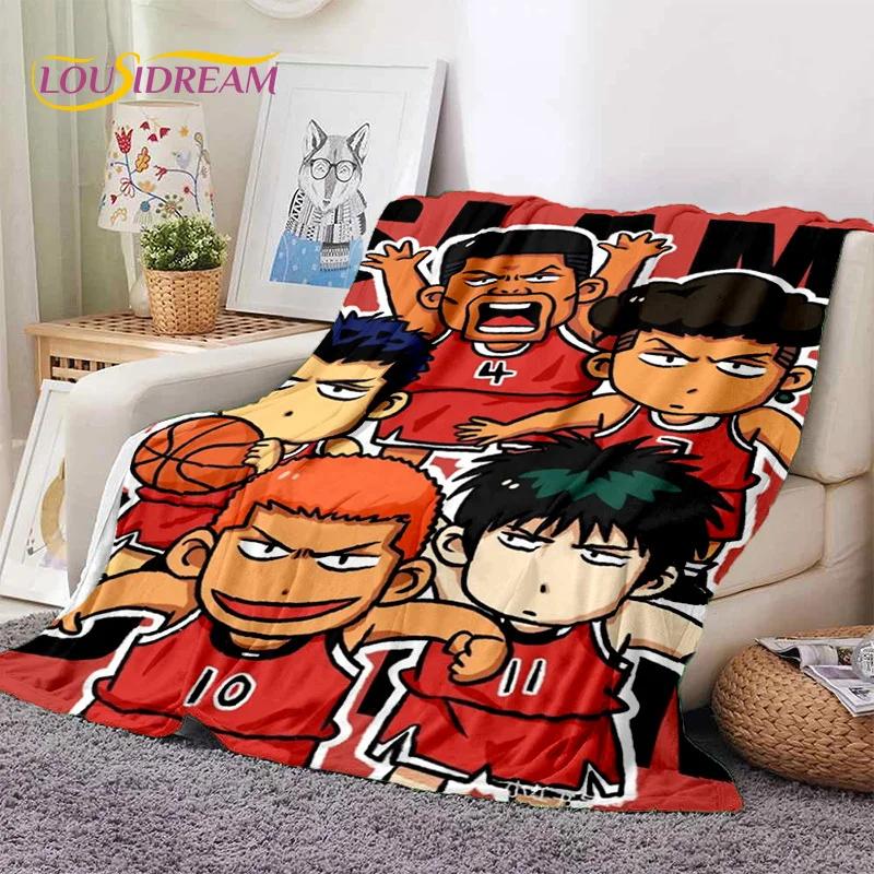 Мультяшное аниме про баскетбол Slam Dunk, мягкое флисовое одеяло для кроватей, спальни, дивана, пикника, плед для отдыха на открытом воздухе, подарок