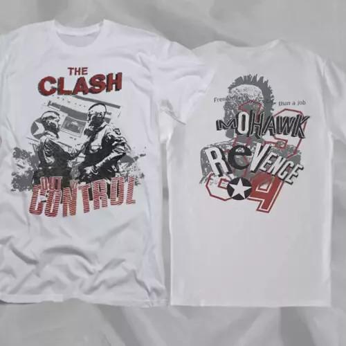 THE CLASH 80s Out of Control White Double Sided All Size SOFT STYLE SHIRT S24