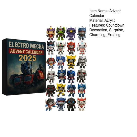 Рождественский адвент-календарь 2025 Фигурка динозавра Рождественский декор Календарь обратного отсчета на 24 дня