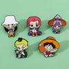Японский милый мультяшный креативный персонаж ONE PIECE значок-брошь персонаж Химан металлический значок аксессуары сплавной пин