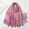 2024 Spring And Autumn Winter New Cotton And Hemp Long Thin Scarf Travel Versatile Sunscreen Warm Shawl For Women