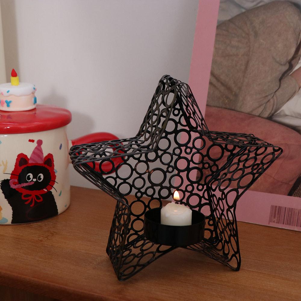 Middle Eastern Star Candle Holder Handhold Candle Stand Holders for Candlesticks  Desktop Ornament