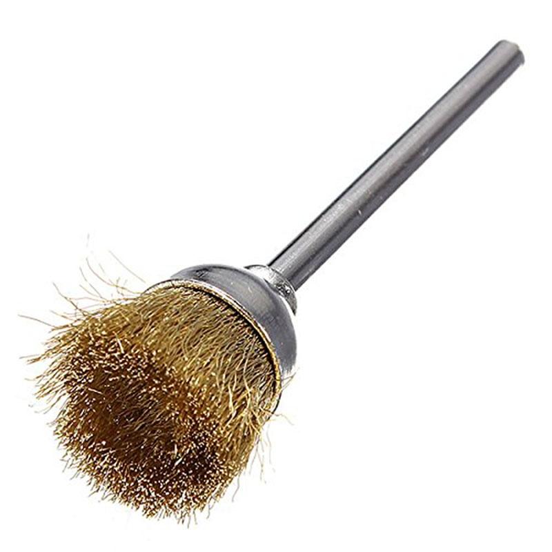 1 шт. 3 мм хвостовик полировальная латунная проволочная щетка для колесиков вращающийся инструмент для очистки