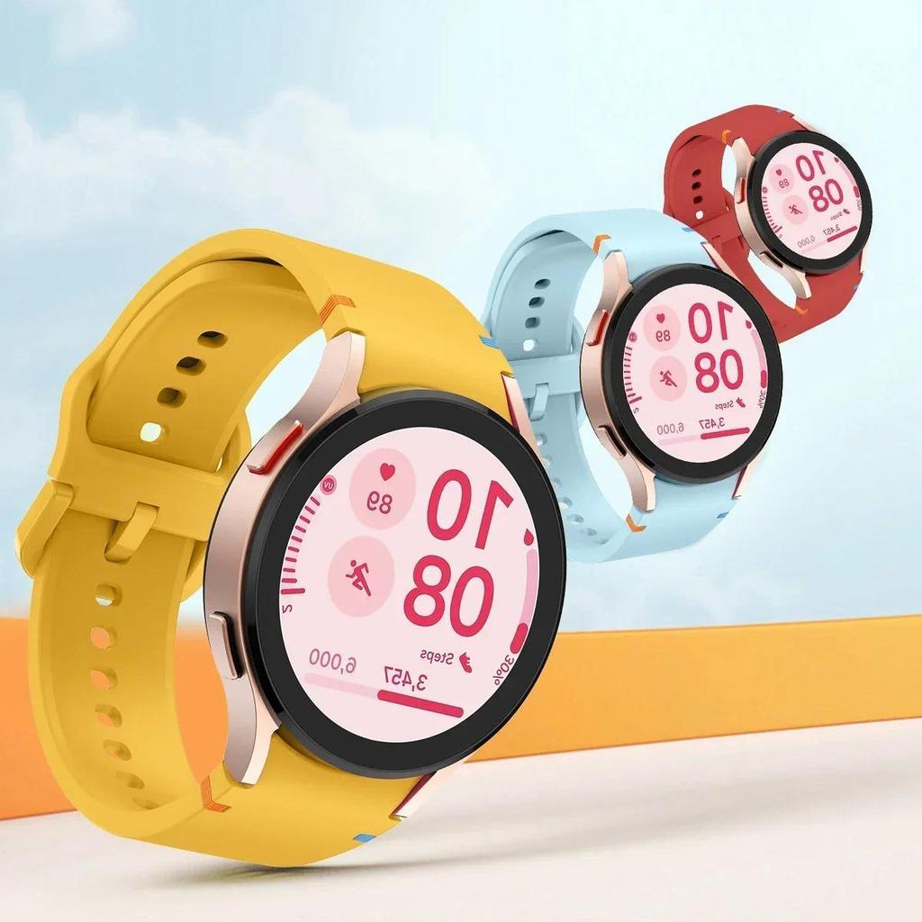 Новый оригинальный силиконовый ремешок для Samsung Watch 7 6 5 Pro 44мм 40мм 45мм Спортивный браслет для Galaxy Watch 6Classic 43мм 47мм Ремешок