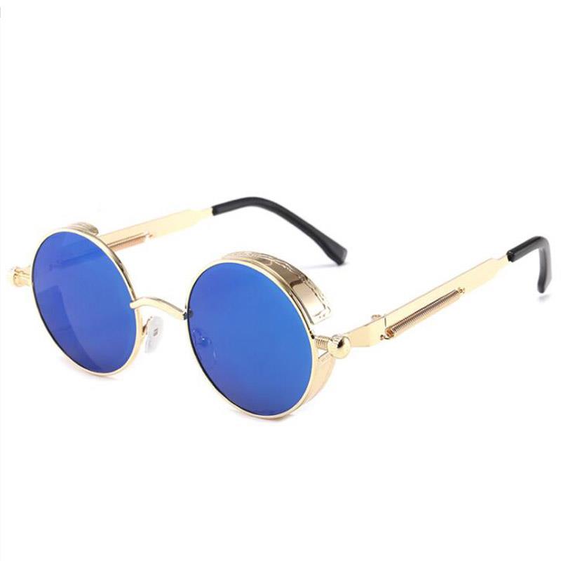 1PC Polarized Steampunk Men's Sunglasses New Design Round UV400 Sunglasses