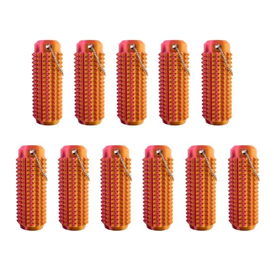 11Pcs Spike Texture Keychain Quiet Fidgeting Portable Stress Relief Tool with Bright Color Lightweight Sensory Toy
