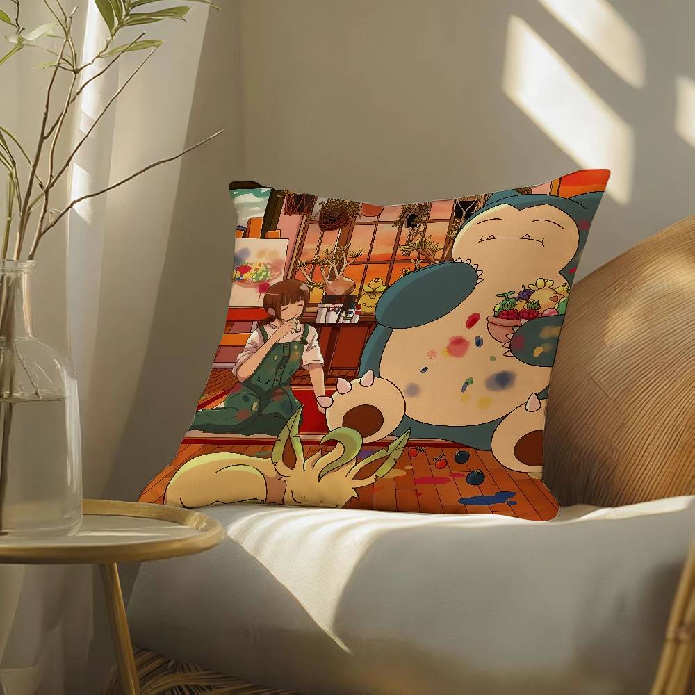 Pokemon Shiny Pokemon Anime Plush Pillow Cover Soft Short Plush Cushion Cover For Sofa Bedroom Home Decor Gift