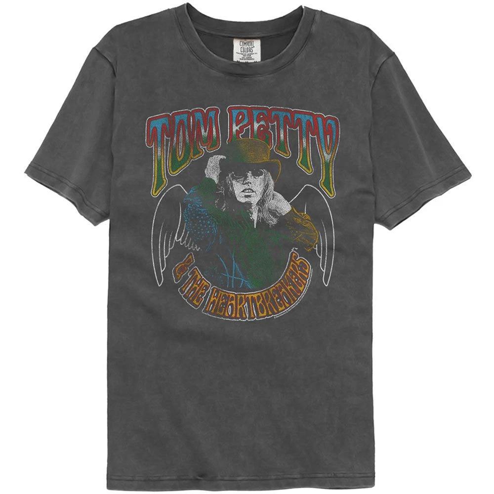 Мужская футболка Tom Petty Tom Petty With Wings, размер L, выцветшая, выцветший черный
