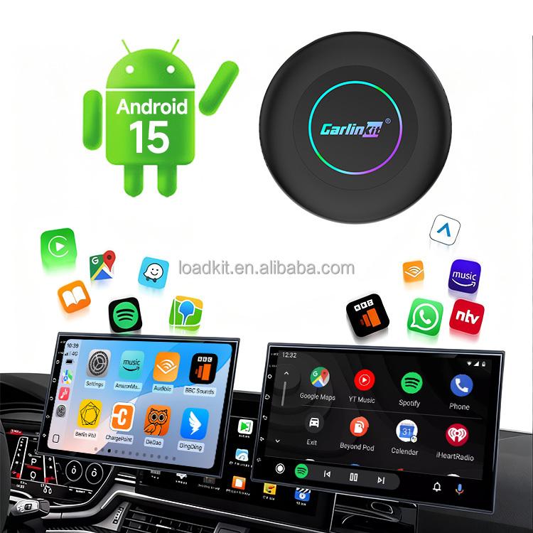 Carlinkit SM6350 Android 15 Carplay AI Box Беспроводной Carplay Смарт 8 ГБ 128 ГБ Отвод тепла AI Box Car Play для Netflix YouTube
