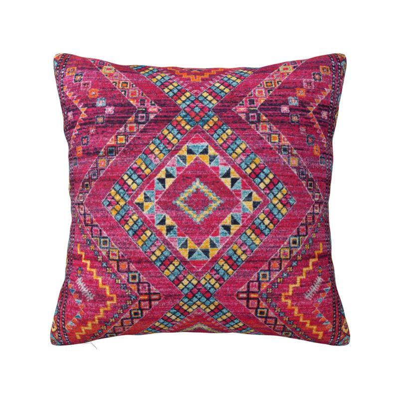 Pink Oriental Traditional Moroccan Style Luxury Pillow Cover Decoration Bohemian Ethnic Floral Car Cushion