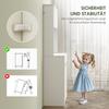 Kitchen Cabinet with Open Worktop, 6 Cabinet Doors, 2 Drawers, Adjustable Shelves, Cable Holes, Chipboard, White