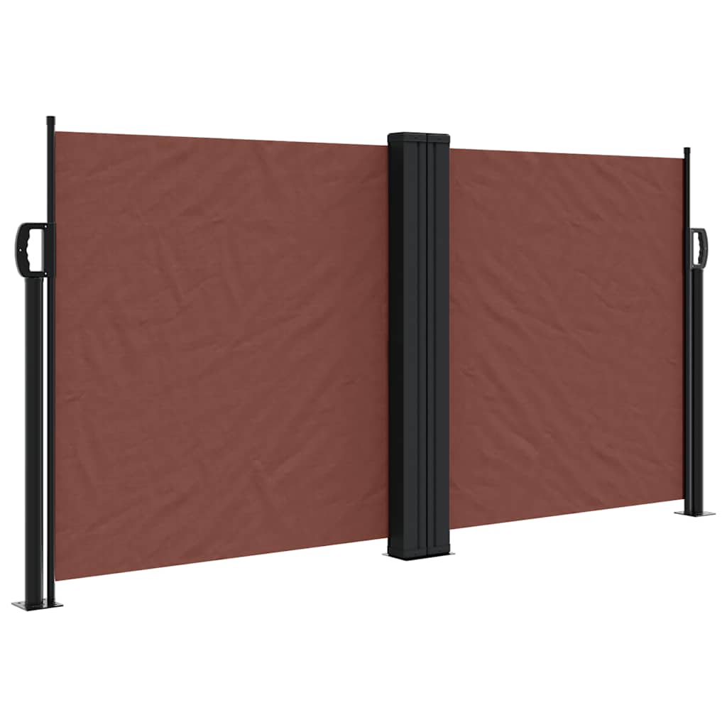 Retractable Side Awning Brown 120 x 1200 cm