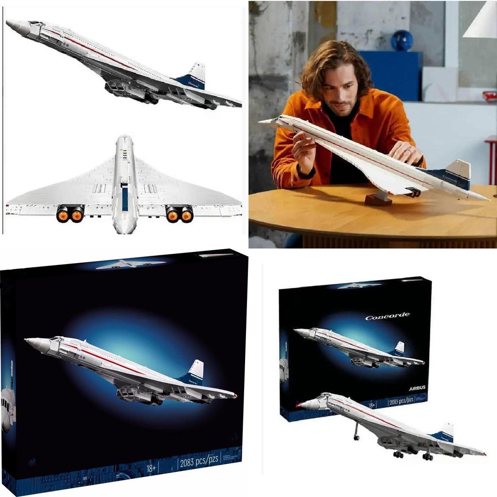 Airplane Construction Kit With Standard Domino Blocks For Gift And Play