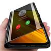 Clear View Mirror Leather Phone Case For Xiaomi Redmi Note 11 10 9 Pro 11S 10S 9S 10C 9A Mi 12 Poco X4 X3 NFC M4 M3 Pro 4G 5G Flip Stand Cover