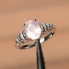 Women's Oval Shape Cut Pink Quartz Gemstone Ring 925 Sterling Silver Band For Engagement Anniversary & Wedding Wear