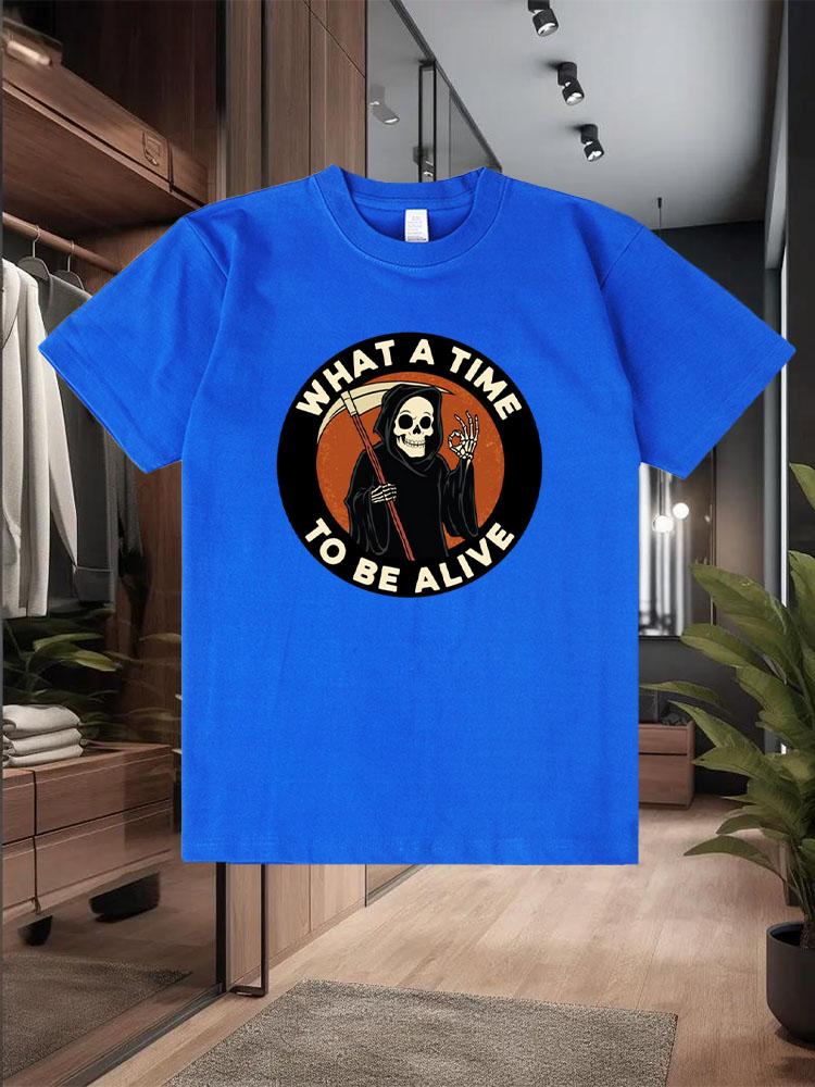 2025 Summer New 100% Pure Cotton Men's T - Shirts Trendy Design