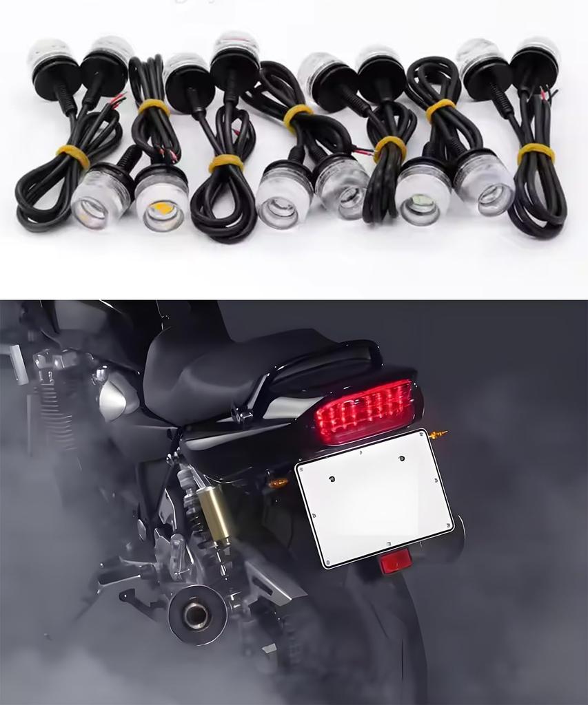 Vitalux LED Turn Signal for Motorcycles, Ultra Small, High Brightness, Mini Nano , Set