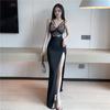 "2023 Sexy Lace Slim Slit Suspender Dress - European & American Style"