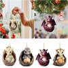 2D Acrylic Christmas Baby Dragon Egg Hanging Ornament Decoration Christmas Tree Charm Xmas Pendant Party Decorations Home Decor