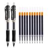12pcs Gel Pen Set 0.5mm Replaceable Refill Office and School Supplies Stationery 2 Pens+10 Refills