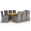 Day and Night - Day and Night Garden Dining Set 9 Pieces Gray