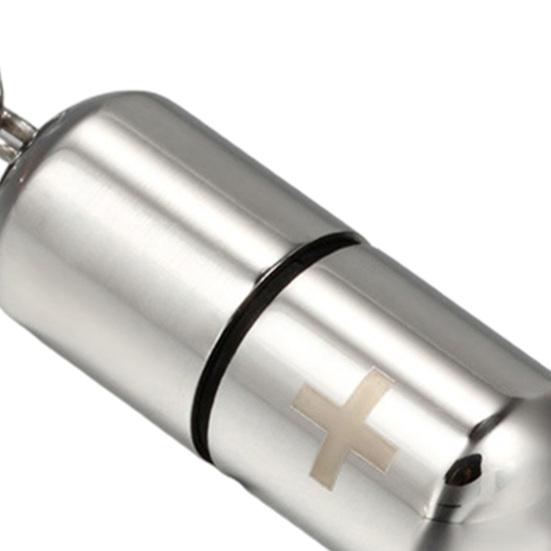 Подвеска для таблеток с крестом и гравировкой, титановая сталь, водонепроницаемый чехол для таблеток, подвеска, подарок