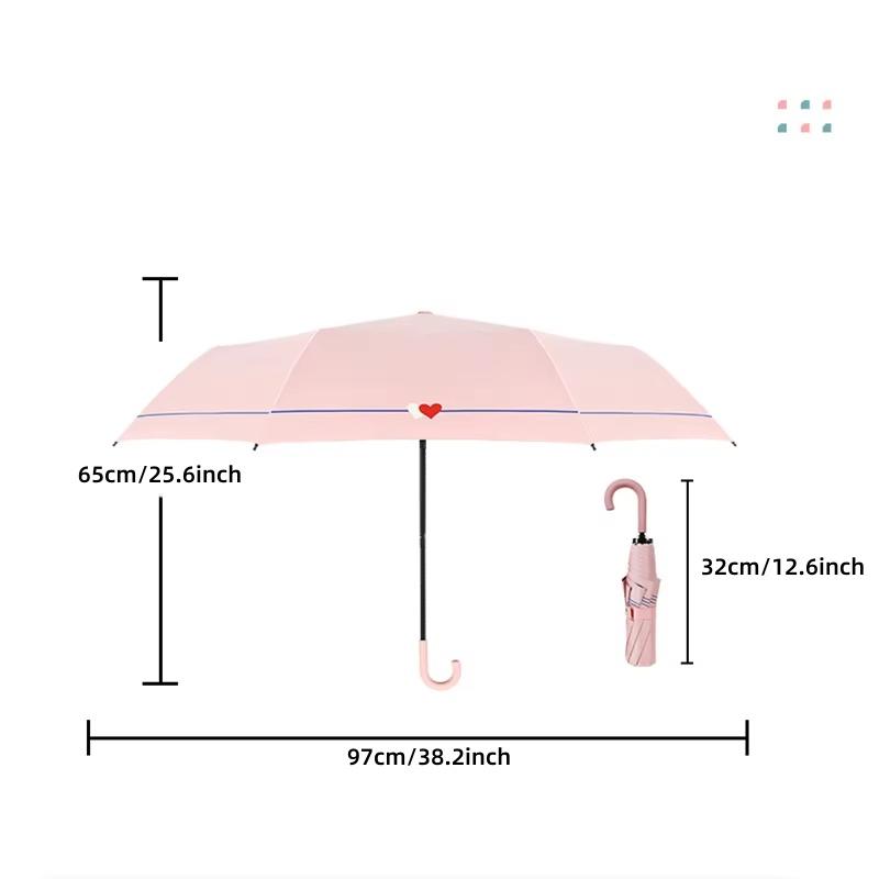 Newest 8-Bone Manual Umbrella Dual-Use U-Handle Black Rubber Cloth Cover Rain Protection New Design For Outdoor Umbrella