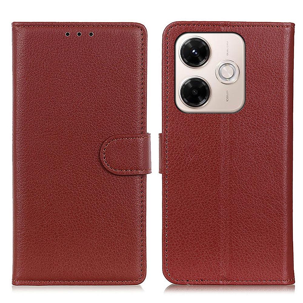 For Xiaomi Redmi 13x 4G Wallet Case PU Leather Phone Cover Litchi Texture