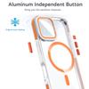 For iPhone 17 Magnetic Case TPU Acrylic Clear Phone Back Cover with Lens Protector Kickstand