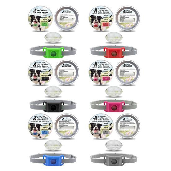 Бирка для профилактики блох для собак Натуральные ингредиенты Отпугивающая клещей бирка Водонепроницаемая бирка на ошейник с 2 сменными блоками Регулируемая для маленьких, средних и крупных собак